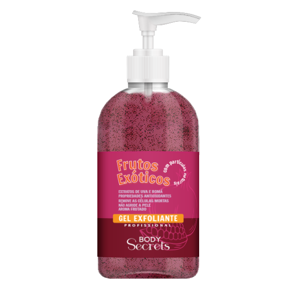 Frasco de gel esfoliante Frutos Exóticos Body Secrets