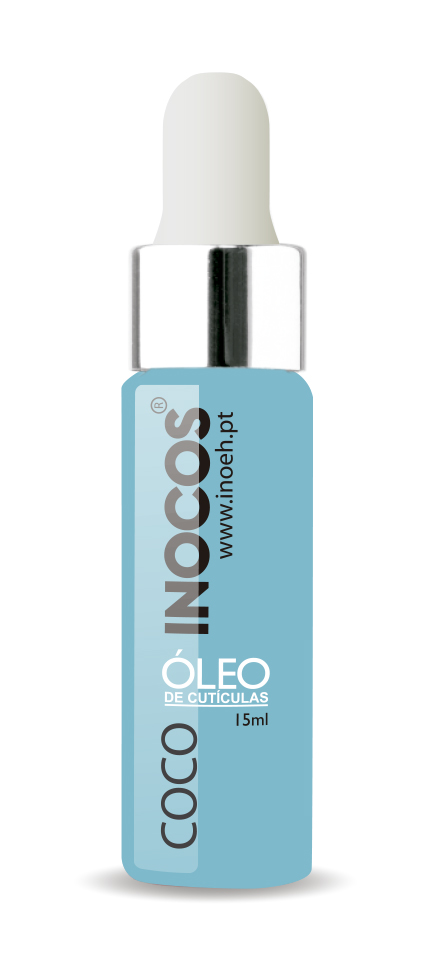 frasco azul de óleo de cutículas com conta-gotas