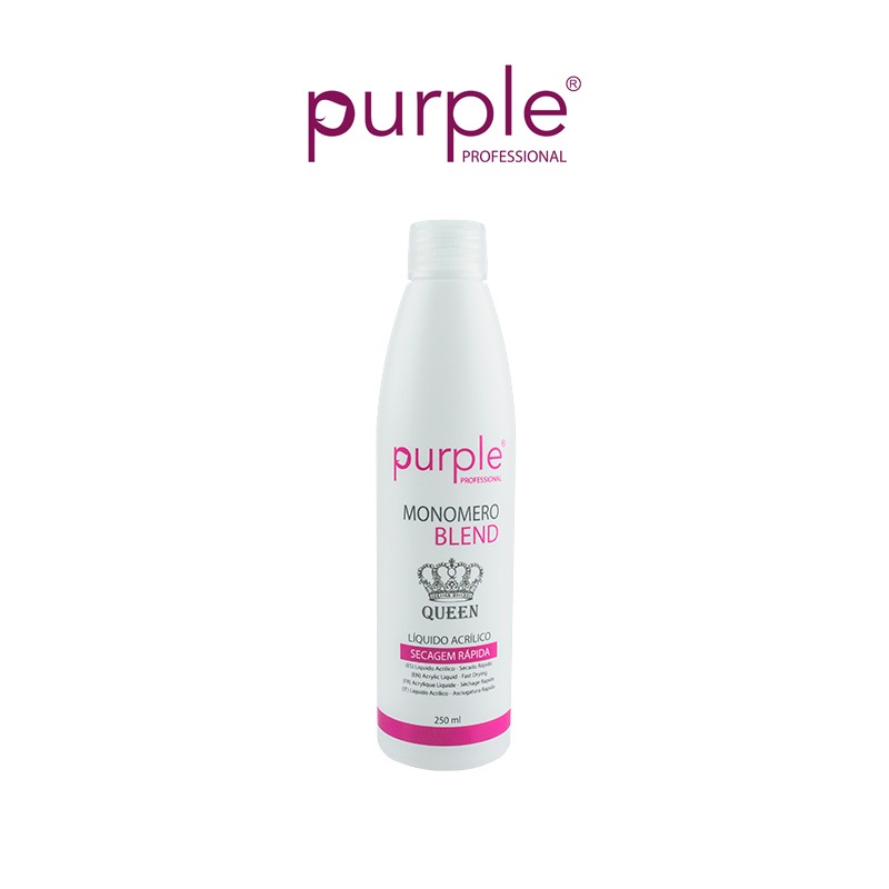Frasco branco de produto Purple Professional MONOMERO BLEND QUEEN