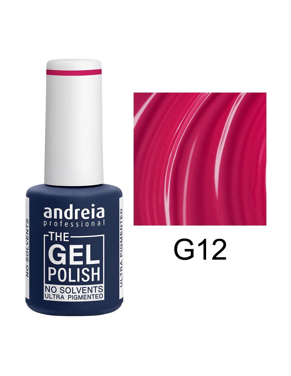 Frasco de verniz gel andreia profissional cor G12 rosa vibrante