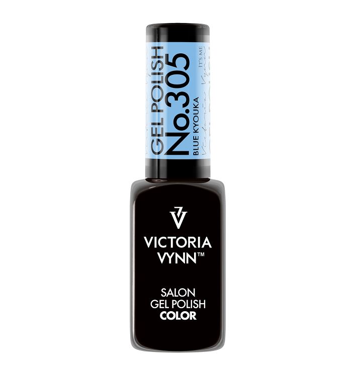 Frasco de verniz gel para unhas azul claro da marca Victoria Vynn