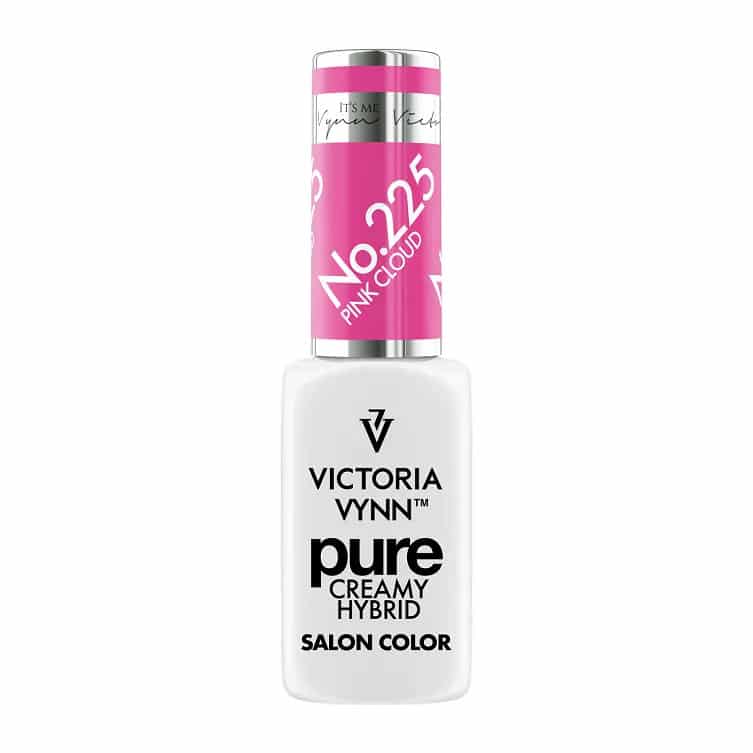 Verniz de unhas Victoria Vynn Pure Creamy Hybrid com tampa rosa e detalhes prateados