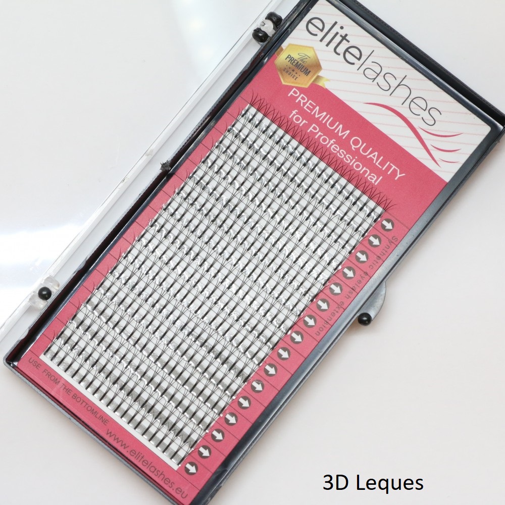 Caixa de pestanas falsas elite lashes com agrupamentos 3D leques