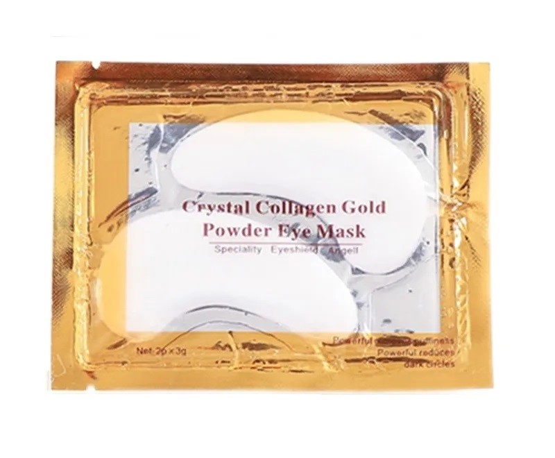 Máscara de olhos Crystal Collagen Gold Powder Eye Mask em embalagem dourada
