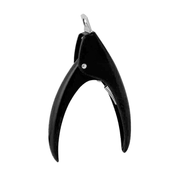 Cortador de unhas para animais preto com mola de metal