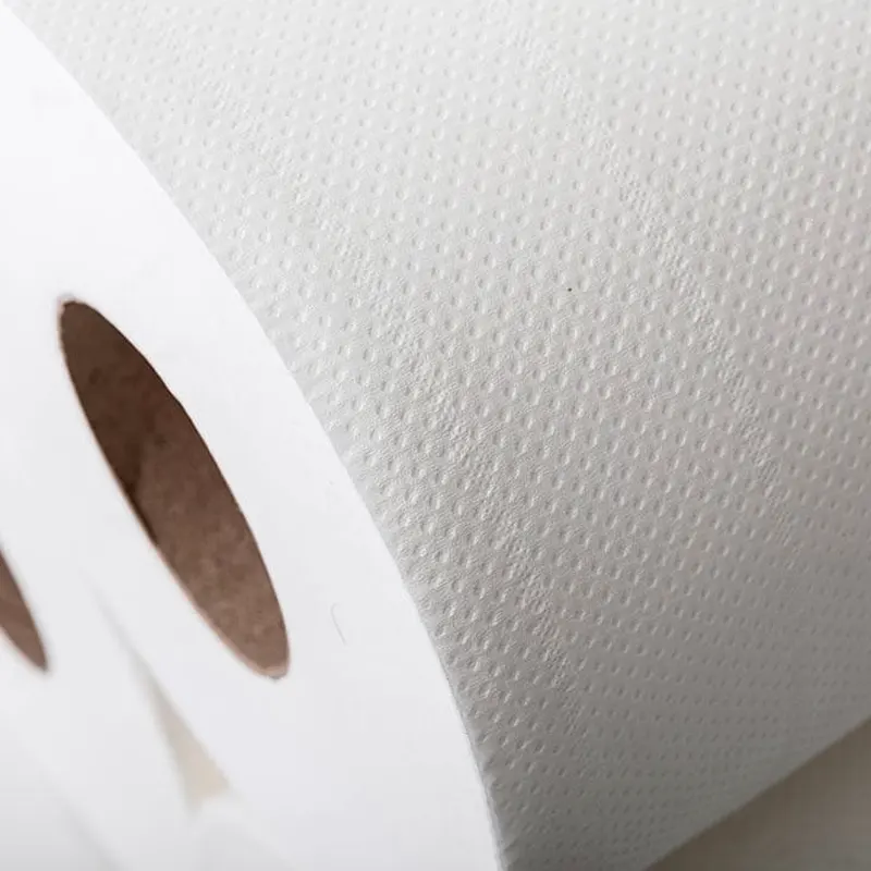 Rolos de papel higiénico branco com textura pontilhada