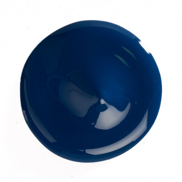 Pingo redondo de tinta azul escuro