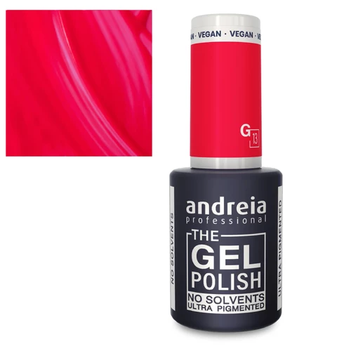 Verniz gel Andreia Professional vermelho brilhante em frasco preto