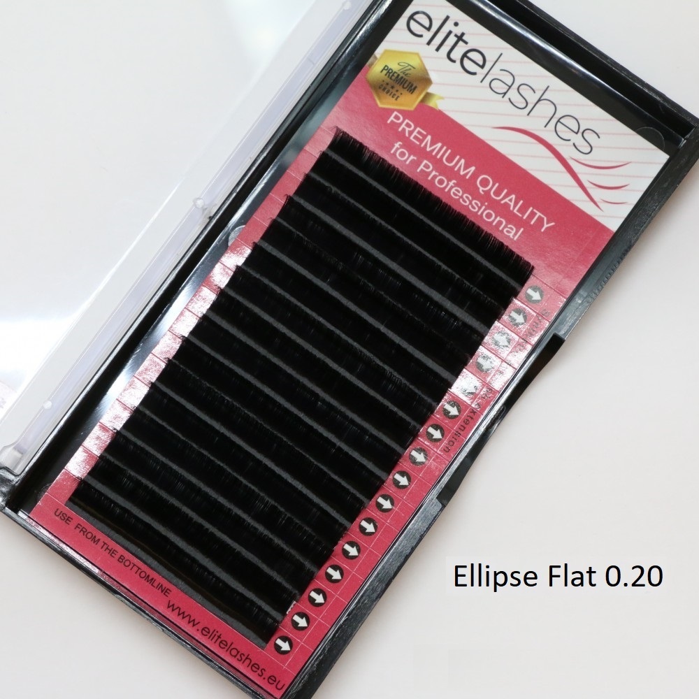 Caixa de pestanas postiçoas elite lashes, etiqueta premium quality, pestanas pretas em filas