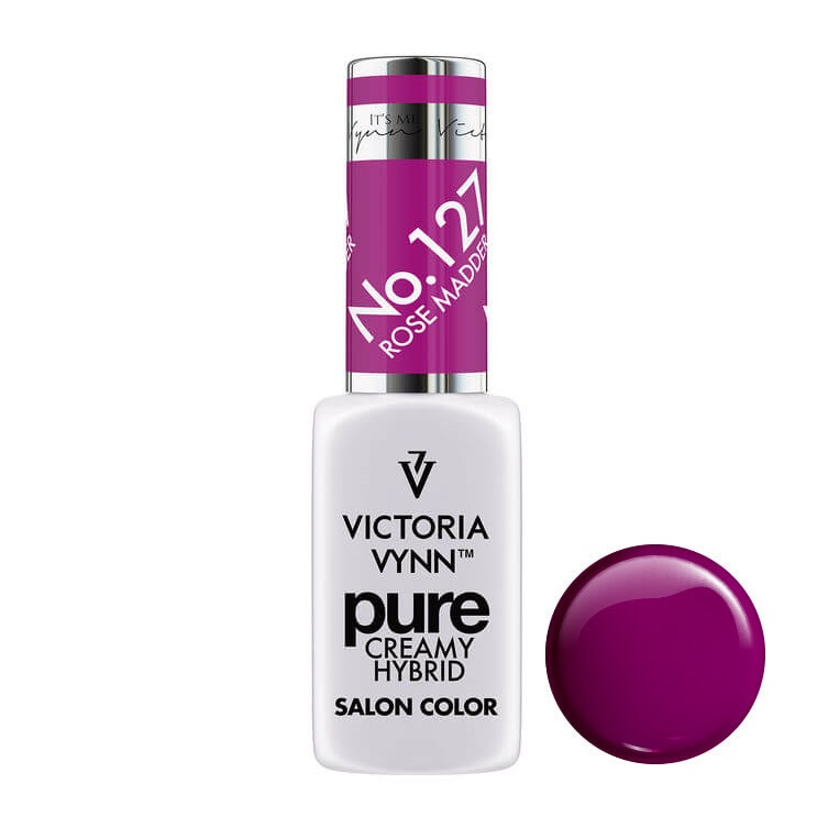 Frasco de verniz de unhas roxo Victoria Vynn Pure Creamy Hybrid Salon Color nº 127