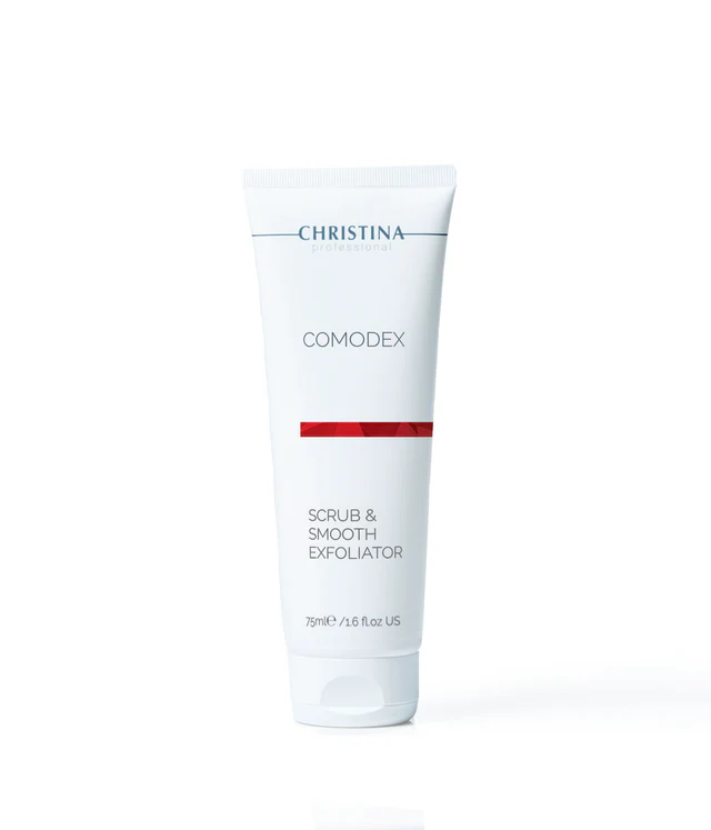 Tubo branco de esfoliante facial Christina Comodex