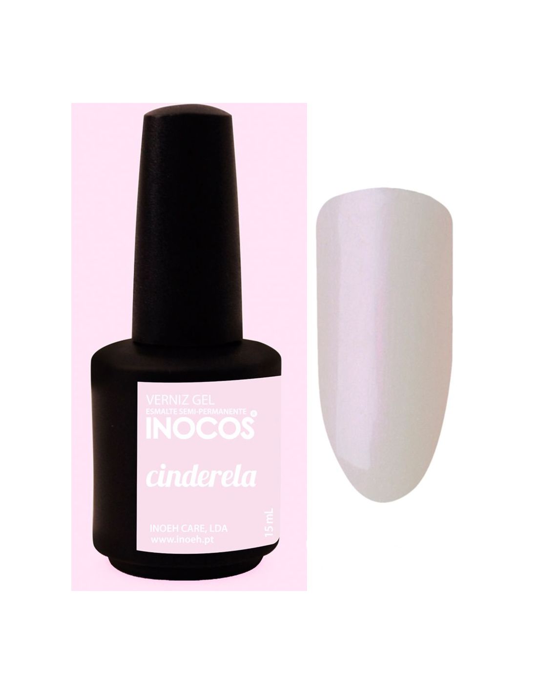 Verniz gel Inocos cinderela com amostra da cor