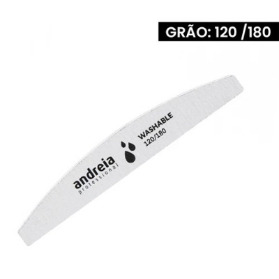 Lima de unha curva branca Andreia Professional com grão 120/180