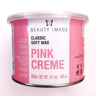 Frasco de cera morna soft wax pink creme 400 ml