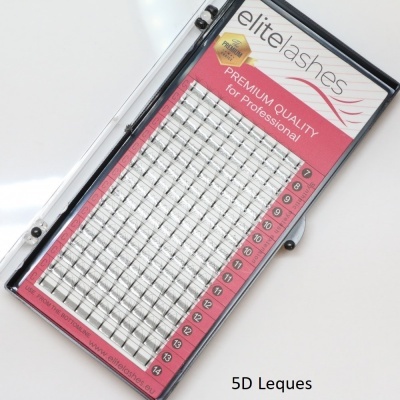 Estojo de pestanas postiças elitlashes com filas numeradas de 8 a 14 em embalagem plástica transparente