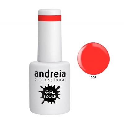 Frasco de verniz gel vermelho Andreia Professional número 205