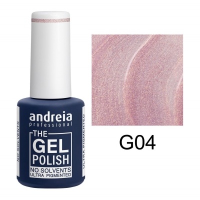 Verniz gel rosa cintilante Andreia Professional G04