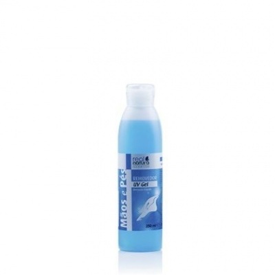 Garrafa azul translúcido de Removedor UV Gel Real Natura 250 ml