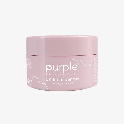 Recipiente rosa claro de gel unik builder gel violeta