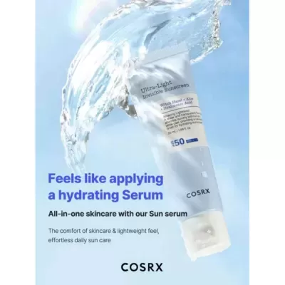 COSRX&#x20;Ultra&#x20;&#x2013;&#x20;Light&#x20;Invisible&#x20;Sunscreen&#x20;SPF50&#x20;PA&#x2B;&#x2B;&#x2B;&#x2B;&#x20;50ml
