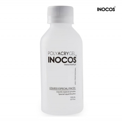 Frasco branco de líquido especial para pincéis INOCOS