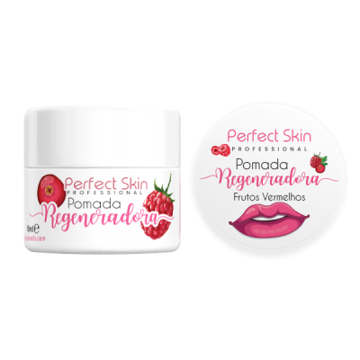Frasco branco com pomada regeneradora frutos vermelhos Perfect Skin
