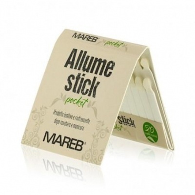 Pacote branco com 20 palitos de algodão MAREB Allume stick pocket