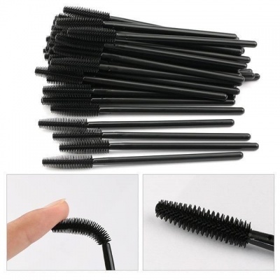 Escovas para pestanas pretas flexíveis e detalhadas para máscara