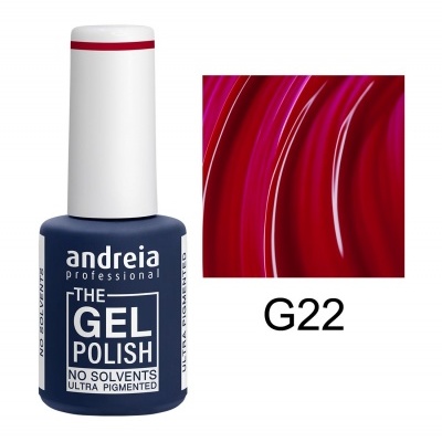 Frasco de verniz gel para unhas andreia cor vermelha G22