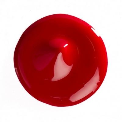 Mancha circular de tinta vermelha brilhante