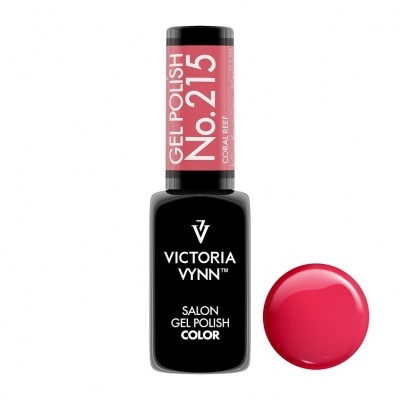 Verniz de gel Victoria Vynn coral reef com amostra da cor