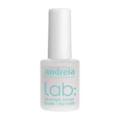 Frasco de verniz para unhas branco fosco com tampa e texto azul claro