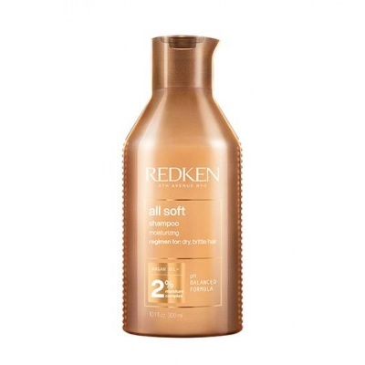 Frasco de shampoo Redken All Soft cor bronze de 300 ml