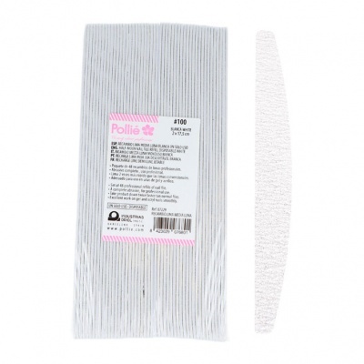 Lixa de unha referencia 100 da Pollié com embalagem e etiqueta