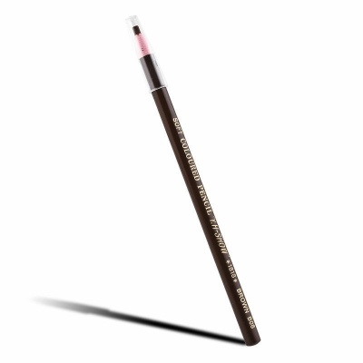 Lápis para sobrancelhas castanho com tampa transparente