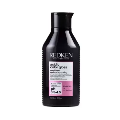 Frasco preto de condicionador Redken acidic color gloss 300 ml