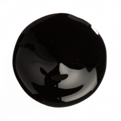 círculo preto brilhante em fundo branco