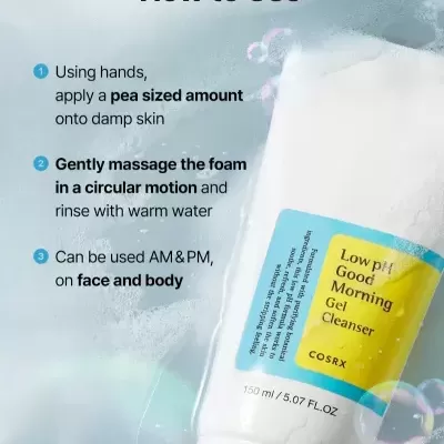 Cosrx&#x20;Low&#x20;pH&#x20;Good&#x20;Morning&#x20;Gel&#x20;Cleanser&#x20;-&#x20;Gel&#x20;de&#x20;Limpeza&#x20;Facial&#x20;150ml
