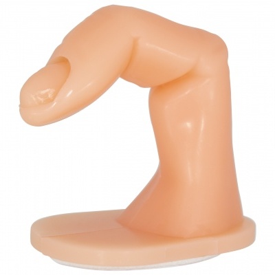 Modelo de dedo falso em plástico cor pele com base plana