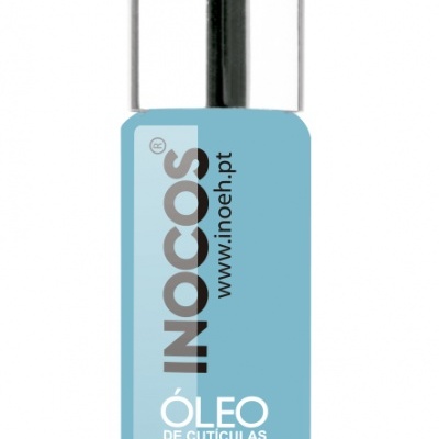 frasco azul de óleo de cutículas com conta-gotas