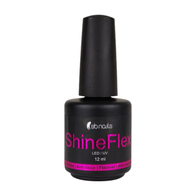 Frasco preto de verniz de unhas ShineFlex 12 ml