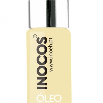 Frasco de óleo para cutículas INOCOS Pêssego de 15ml com conta-gotas