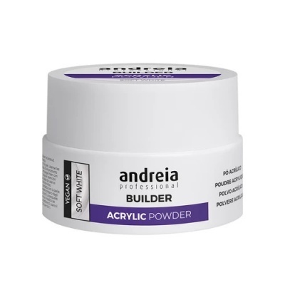 Pote branco de pó acrílico para unhas Andreia professional Soft White