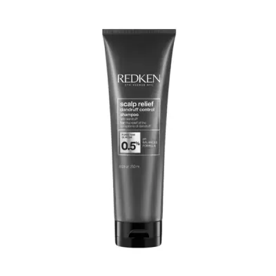 Embalagem preta de shampoo anti-caspa Redken Scalp Relief