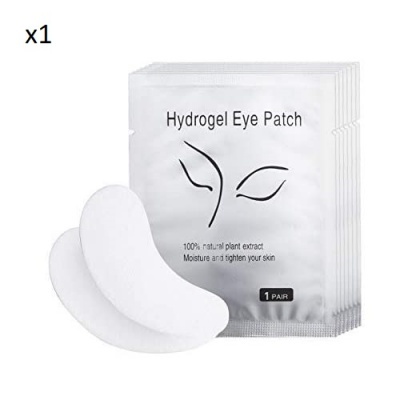 Pacote branco com Hydrogel Eye Patch e duas almofadas hidrogel em forma curva