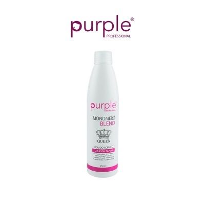 Frasco branco de produto Purple Professional MONOMERO BLEND QUEEN