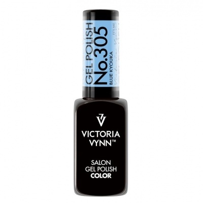 Frasco de verniz gel para unhas azul claro da marca Victoria Vynn