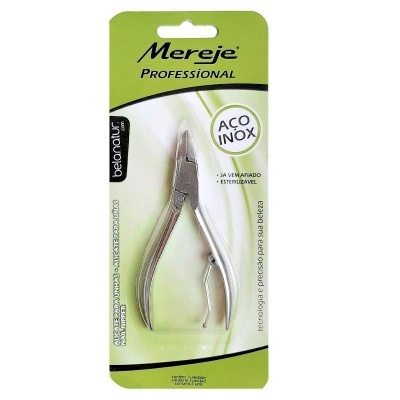 Alicate profissional para unhas em aço inox num blister verde