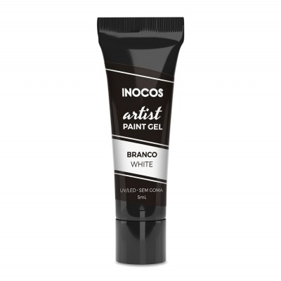 Tubo preto de gel para pintura INOCOS branco