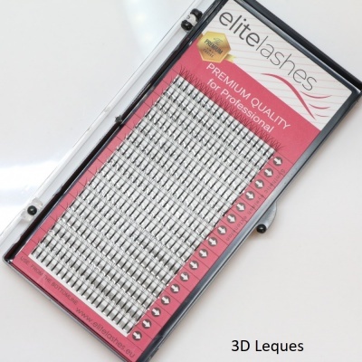 Caixa de pestanas falsas elite lashes com agrupamentos 3D leques